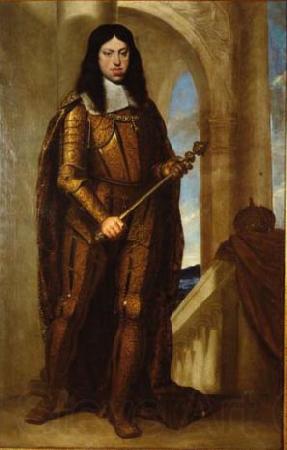 CAGNACCI, Guido Kaiser Leopold I. (1640-1705) im Kranungsharnisch Spain oil painting art